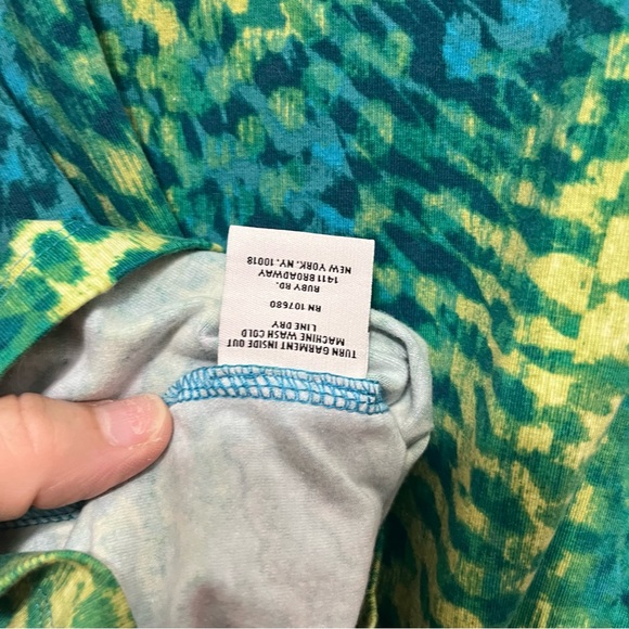 Ruby Rd. Teal and Green Top and Skirt Set Top size Large & Skirt Size 8 NWT - Picture 6 of 16